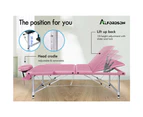 Alfordson Massage Table 3 Fold 85cm Portable Aluminium Waxing Bed Therapy