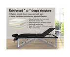 Alfordson Massage Table 3 Fold 85cm Foldable Portable Aluminium Lift Up Bed Desk