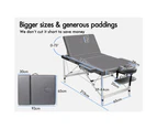 ALFORDSON Massage Table 3 Fold 65cm Portable Lift up (Grey)
