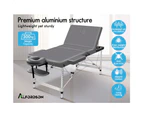 Alfordson Massage Table 3 Fold 65cm Foldable Portable Aluminium Lift Up Bed Desk