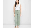 Target Stretch Wide Leg Twill Pants - Green