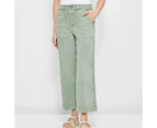 Target Stretch Wide Leg Twill Pants - Green