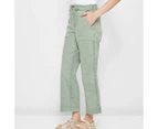 Target Stretch Wide Leg Twill Pants - Green