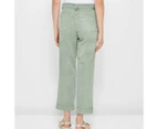 Target Stretch Wide Leg Twill Pants - Green