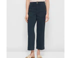 Target Stretch Wide Leg Twill Pants - Blue