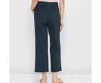 Target Stretch Wide Leg Twill Pants - Blue