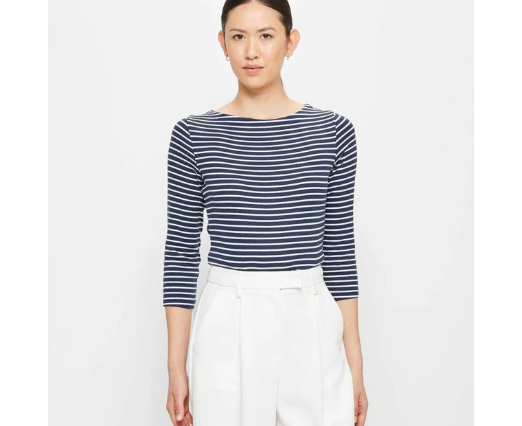 Isabel Boat Neck Top - Preview