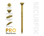 Securfix Pro Wood Screws (Pack of 500) (Brass) - ST9085