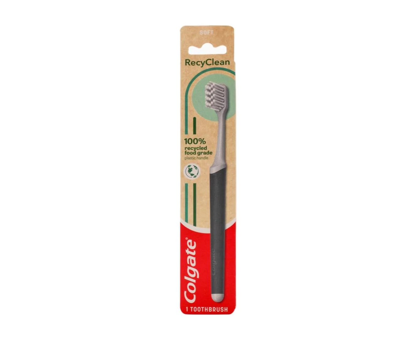 Colgate Toothbrush 100% Recycled Food Grade Plastic Handle Soft