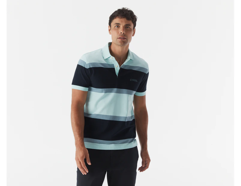 Tommy Hilfiger Men's Rugby Stripe Polo Shirt - Botanical Green