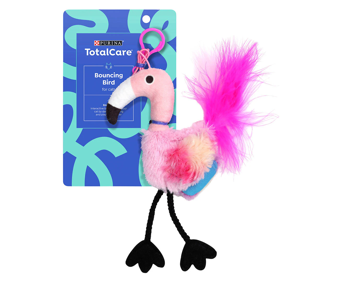 Purina Total Care Bouncing Bird Cat Toy - Pink