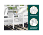 ALFORDSON Wooden Garden Bench Loveseat Outdoor Chairs Table Set Patio White