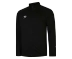 Umbro Mens Total Training Knitted Track Jacket (Black/White) - UO1879