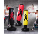 （Red）1.6m Kids Adult Inflatable Boxing Punching Bag Kick Training Christmas Gift