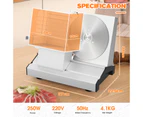 ADVWIN Meat Slicer, Electric Food Slicer with 8.6" Removable Stainless Steel Blade & Food Carriage