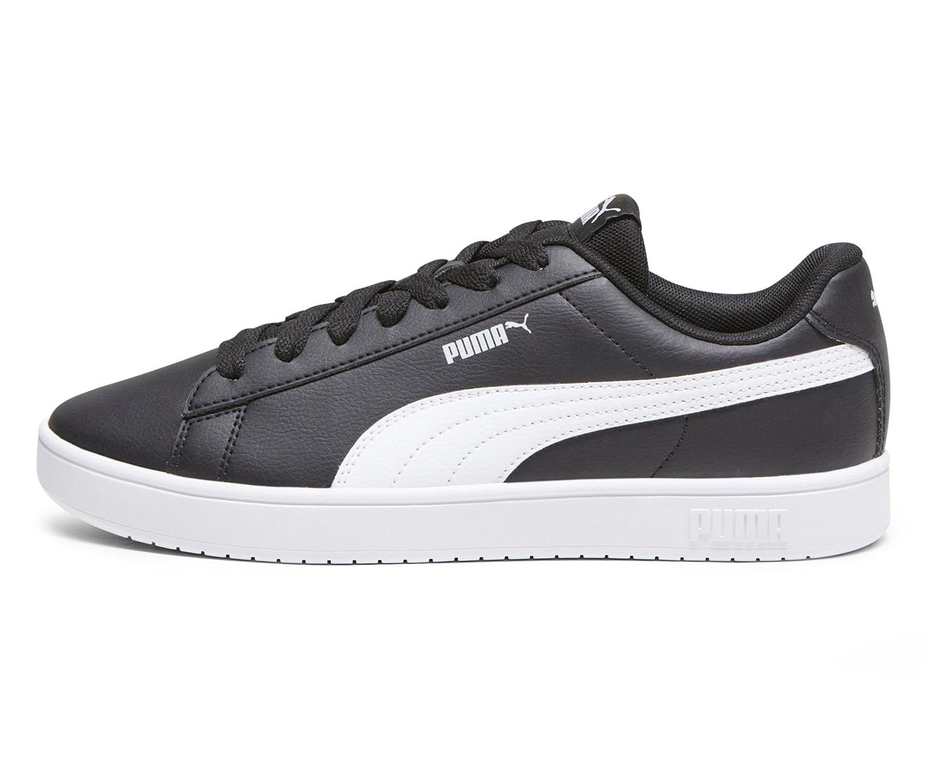 Puma Unisex Rickie Classic Sneakers Black White Catch