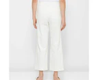 Target Stretch Wide Leg Twill Pants - White