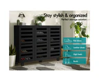 ALFORDSON Shoe Cabinet Storage Rack Organiser Drawer Shelf 30 pairs Black
