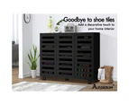 ALFORDSON Shoe Cabinet Storage Rack Organiser Drawer Shelf 30 pairs Black