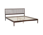 Artiss Bed Frame King Size Wooden Walnut VISE