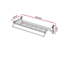 Towel Rail Rack Holder 4 Bars Wall Mounted Aluminium Foldable Hanging Hook