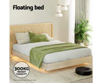 Artiss Bed Frame Double Size Floating LED Wooden Bed Base ODIN