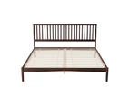 Artiss Bed Frame King Size Wooden Walnut VISE