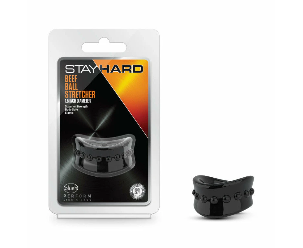 Stay Hard Beef Ball Stretcher Snug 1.5in Black