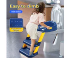 Bopeep Kids Toilet Ladder Toddler Training Step Stool Soft Seat Non Slip Blue