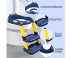 Bopeep Kids Toilet Ladder Toddler Training Step Stool Soft Seat Non Slip Blue - Blue