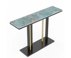 Unique Jaded-Green Marble Stoned Console Table Entryway Hallway Table 120CM
