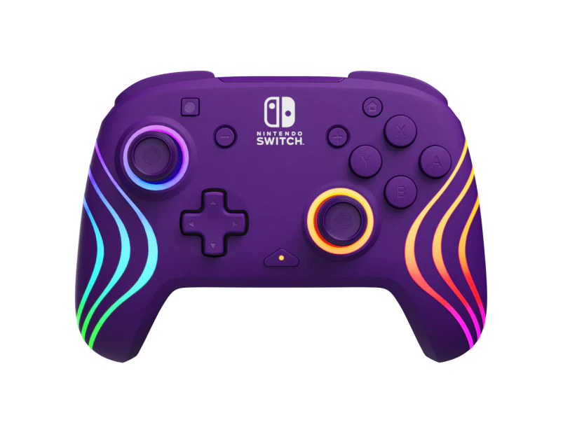 PDP Gaming Afterglow Wave Wireless Gaming Controller For Nintendo Switch Purple