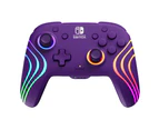 PDP Gaming Afterglow Wave Wireless Gaming Controller For Nintendo Switch Purple