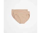 Target 2 Pack Everyday Cotton High Cut Briefs with Aloe - Brown