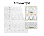 Giselle Bedding Memory Foam Mattress Topper 7-Zone 8cm Double White