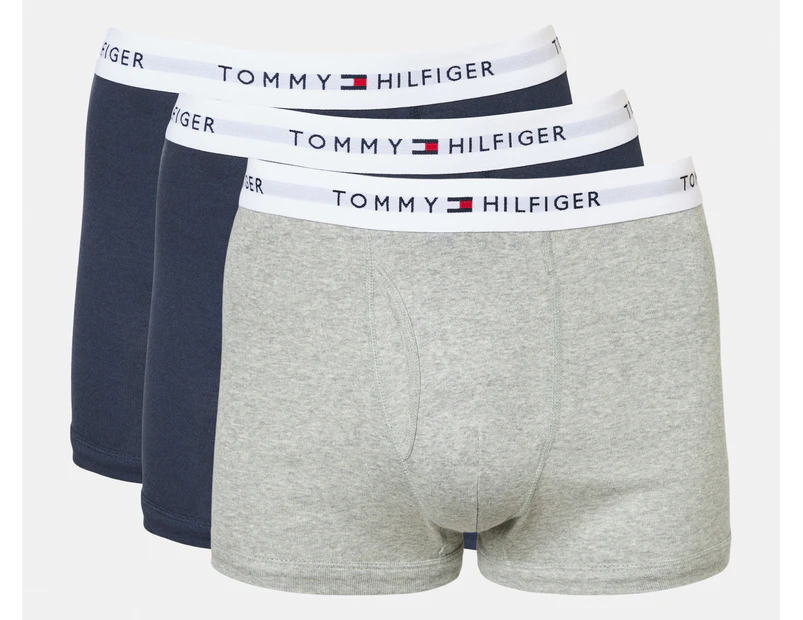 Tommy Hilfiger Men's Cotton Classics Trunks 3-Pack - Dark Navy/Grey