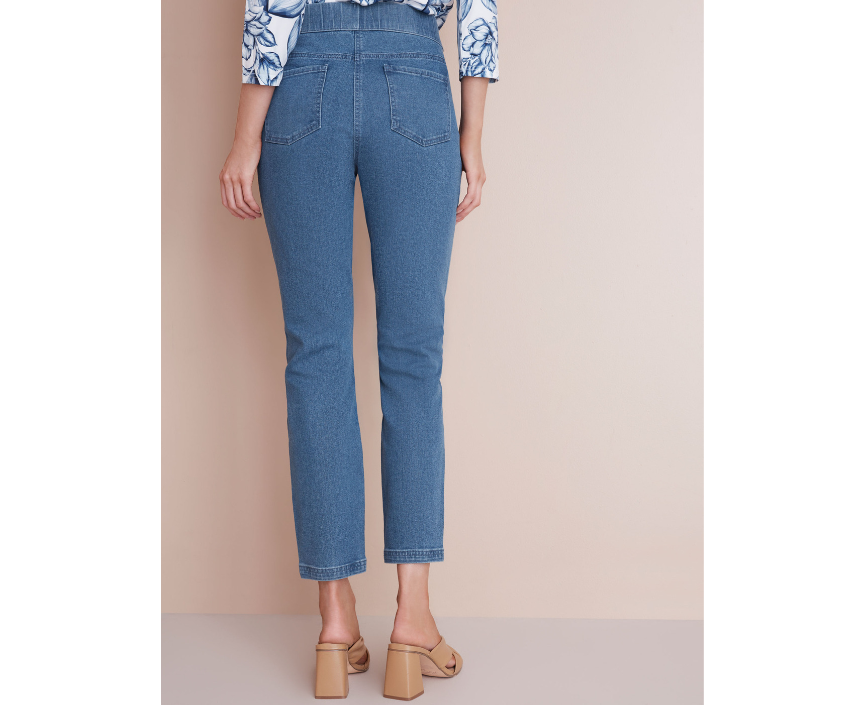 Noni B - Womens Jeans - Blue Pull On - Denim - Solid Cotton Pants