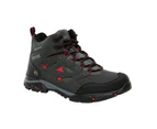Regatta Mens Holcombe IEP Mid Hiking Boots (Traffic Black/Rio Red) - RG3660