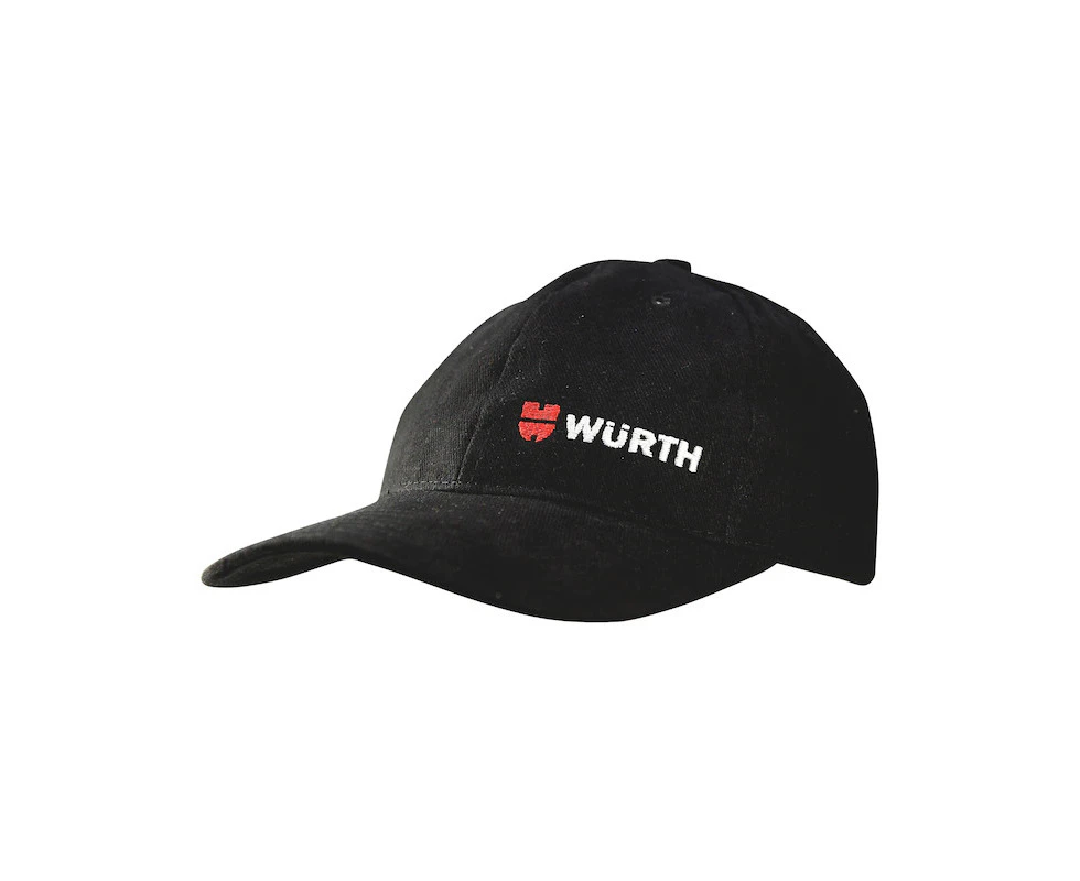 Wurth Baseball Cap Hat 100% Cotton - Black