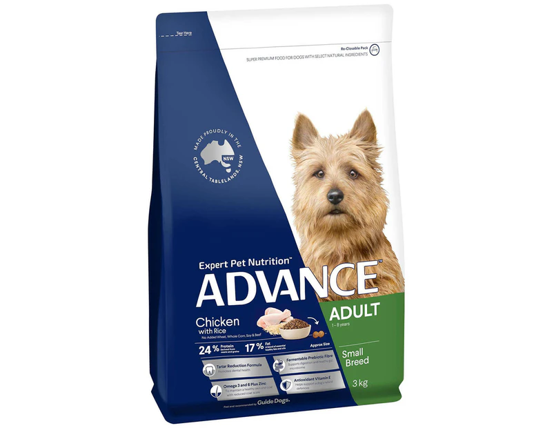 Advance Adult Small Breed Chicken with Rice Dry Dog Food 8kg