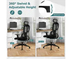 Giantex Ergonomic Mesh Office Chair High Back Executive Chair w/Adjustable Headrest & Armrests, Black