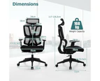 Giantex Ergonomic Mesh Office Chair High Back Executive Chair w/Adjustable Headrest & Armrests, Black