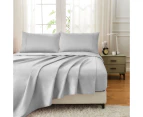 Justlinen-luxe 100% Luxury Cotton 500TC Double Bed Sheet Set - Grey