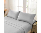 Justlinen-luxe 100% Luxury Cotton 500TC Single Bed Sheet Set - Grey