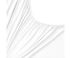 Justlinen-luxe 100% Luxury Cotton 500TC King Single Bed Sheet Set - White