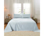 Justlinen-luxe 100% Luxury Cotton 500TC King Bed Sheet Set - Light Blue