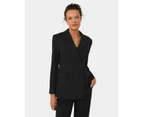 Forcast Women's Emani Double Breasted Blazer - Black