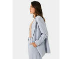 Forcast Women's Jakie One Button Blazer - Sky Blue