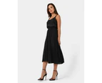 Forcast Women's Louise Pleats Skirt - Black