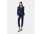 Forcast Women's Safira Double Breasted Blazer - Navy